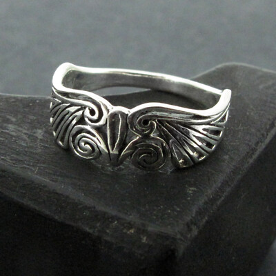 Handmade Navajo Native American Wings ring 925 Sterling Silver-  sizes N,P,R,T,V