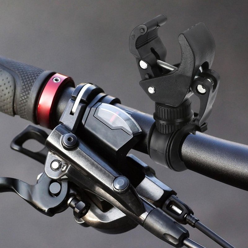 Bicycle Bike Cycling Flashlight Torch LED Mount Holder Clip Clamp 360&deg;Swivel