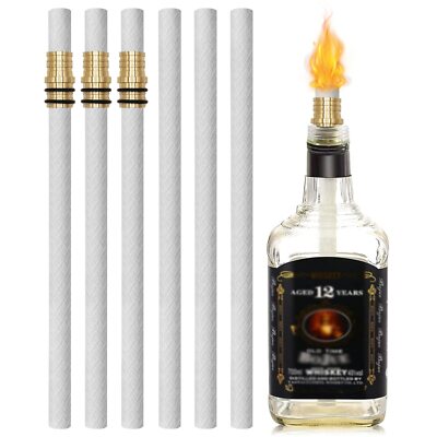 0.5X13.78 Long Life Fiberglass Replacement Wicks for Tiki Torch Patio Torch Lig