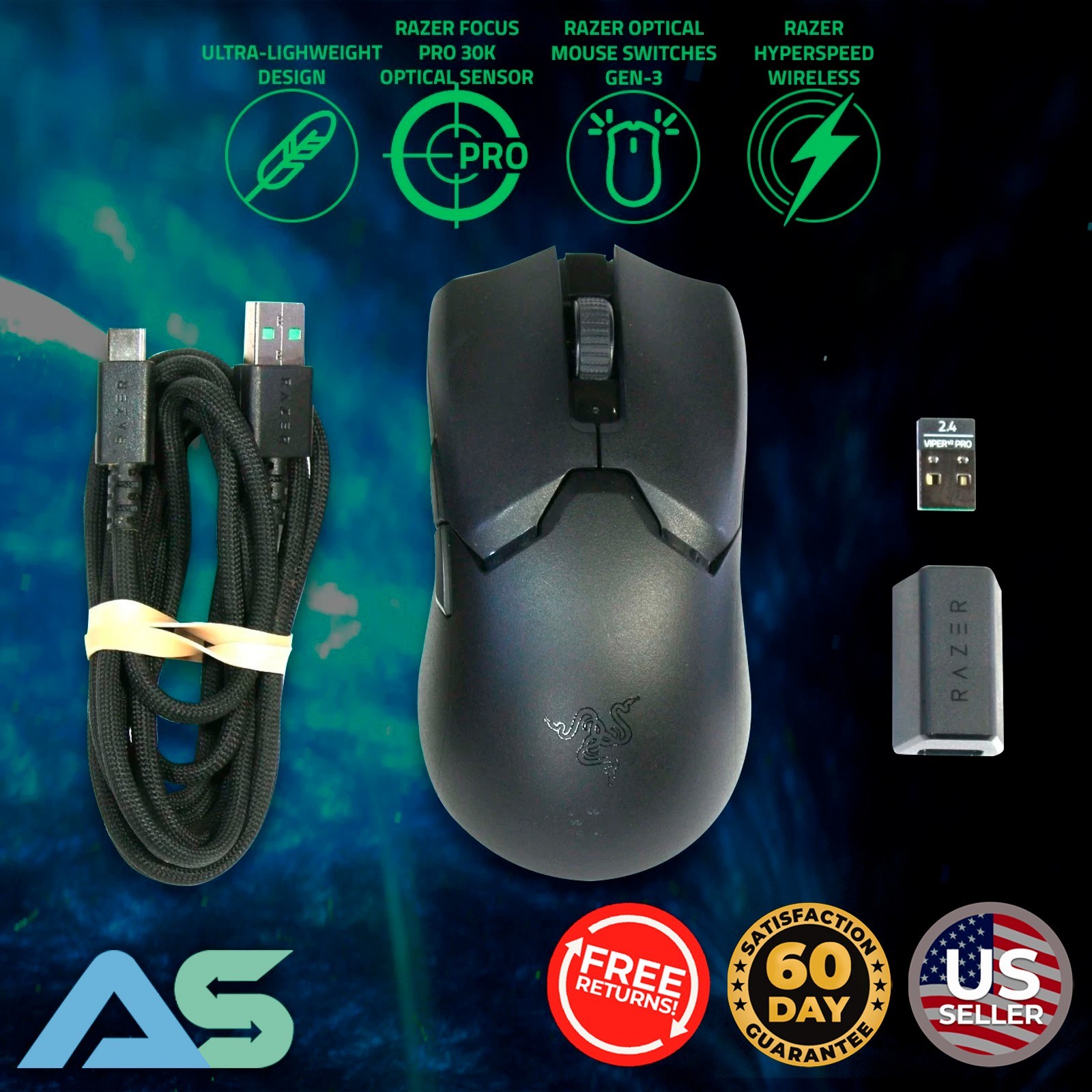 Razer viper v2 PRO 8k ドングル付属 Razer「Viper V3 Pro」、V2から