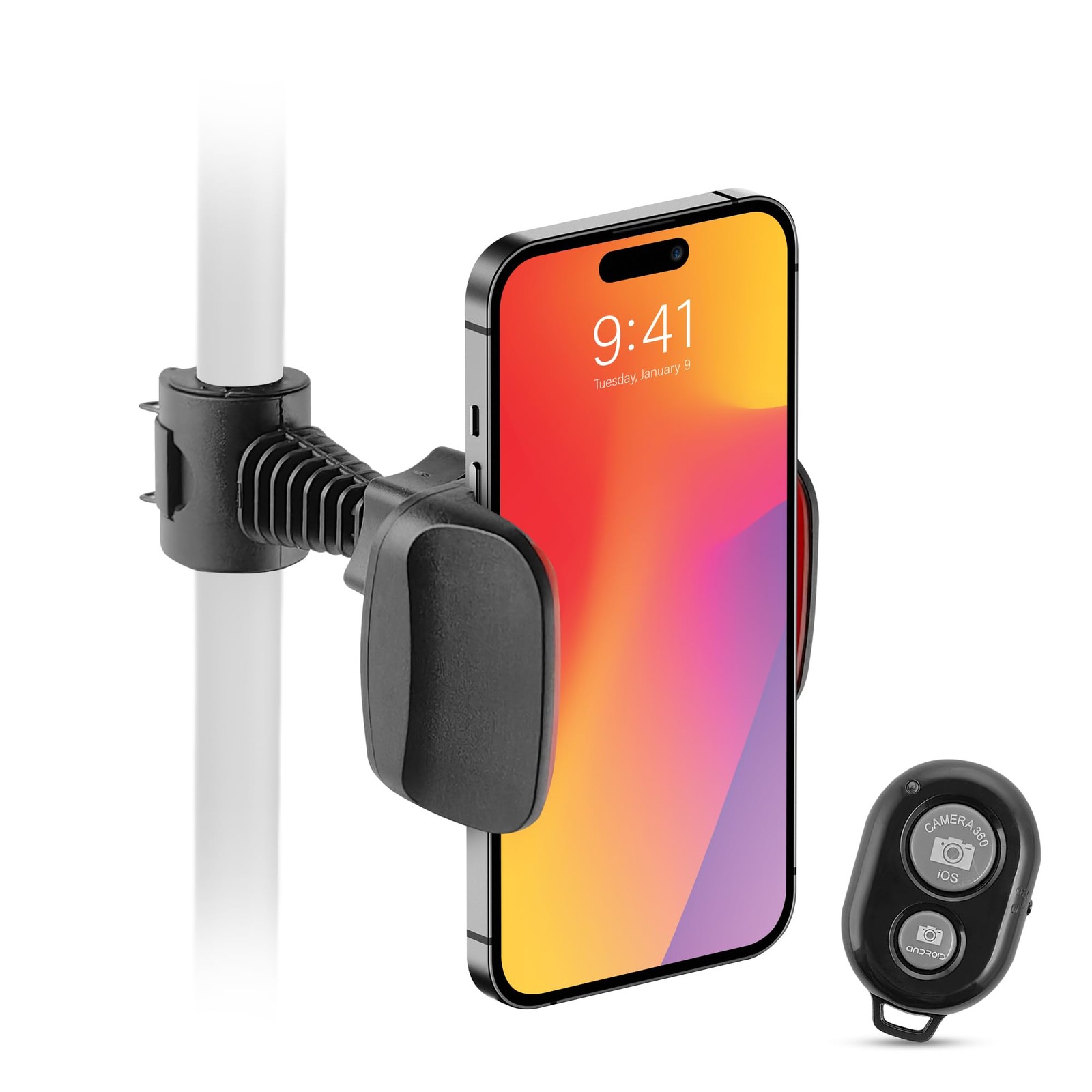 iDance MS1820 Universal Cell Phone Holder with Easy Lock and BT Wireless Remote