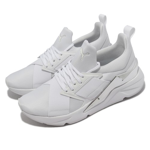 

Puma Muse X5 Metal Wns White Silver Women Casual Lifestyle Shoes 383954-02, Белый, Muse X5 Metal Wns