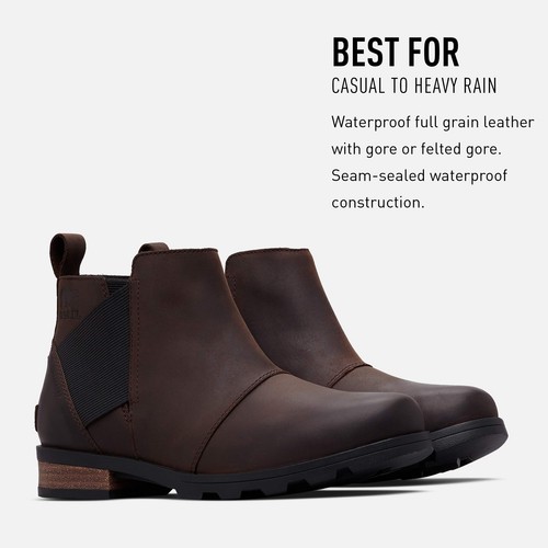 Pre-owned Sorel Women's Emelie Chelsea Boot - Light And Heavy Rain - W Sz_11_cattail