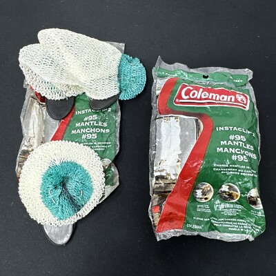 4x Total ORIGINAL Coleman #95 Instaclip Mantles Manchons 2x Packs of 2 (1 Open)