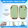 QBUC for KIA Key Fob Cover with keychian, Soft and Durable Key Cover TPU Car Key Holder Fit for Kia 2019-2023 Cerato Ceed Forte NIRO Sorento Seltos Soul Telluride 4 Buttons (G-Green)