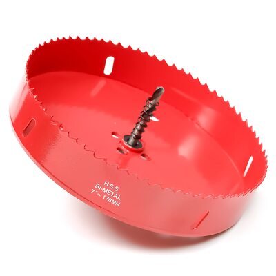 Hole Saw 7 Inch 30 Mm Cutting Depth Hss Bimetal Hole Cutter For Cutting Wood Pla