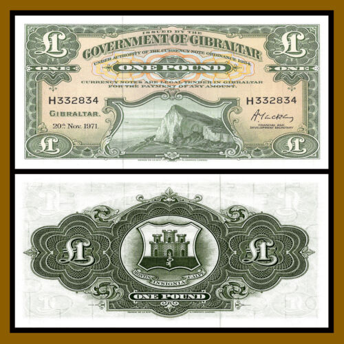 Gibraltar 1 Pound, 1971 P.18b