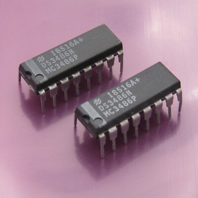 ( 2 PCS ) DS3486N MC3486P NSC DUAL LINE RECEIVER --  NOS