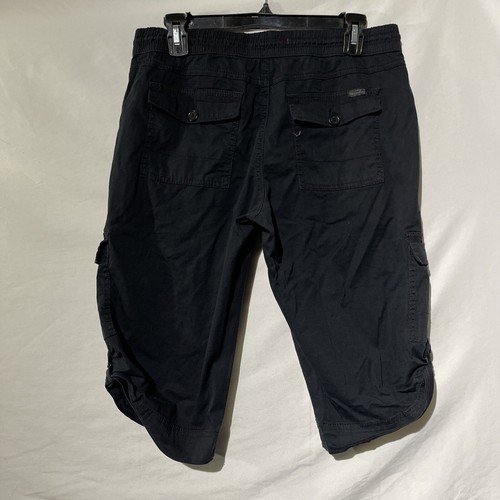 Union Bay Womens Cargo Capris Size Large Black