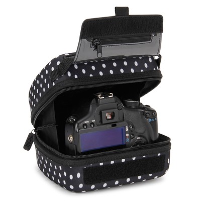Quick Access DSLR Hard Shell Camera Case w/ Accessory Storage & Padded Interior