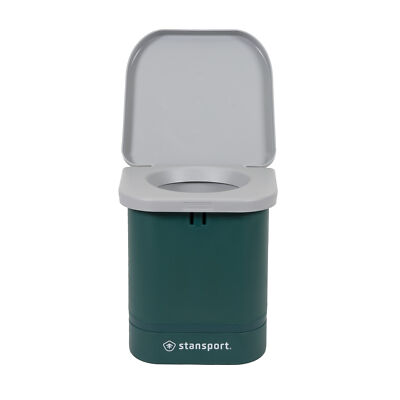 STANSPORT EASY GO PORTABLE TOILET FULL SIZE SEAT LID CAMPING OUTDOOR HYGIENE NEW