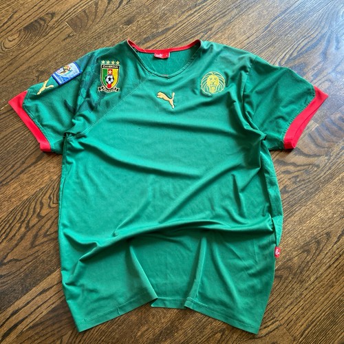 Vintage Puma 2008-2010 Cameroon World Cup soccer jersey xl! Fits L