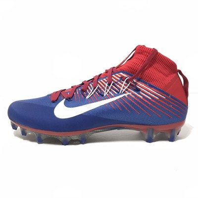 red white and blue football cleats