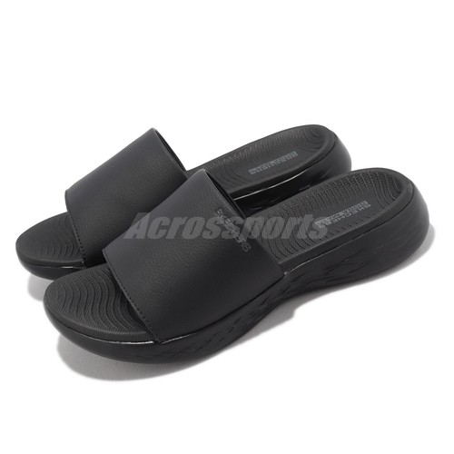 

Черные серые женские сандалии без шнурков Skechers On-The-Go 600-Pursue 140727-BBK, Черный, On-the-go 600-pursue