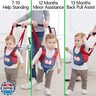 Baby Walking Harness, Handheld Kids Walker Helper, New Upgrade Breathable and Adjustable Toddler Infant Walker Harness Assistant Belt with Instructions for 7-24 Month (Seasonal Green Puppy)