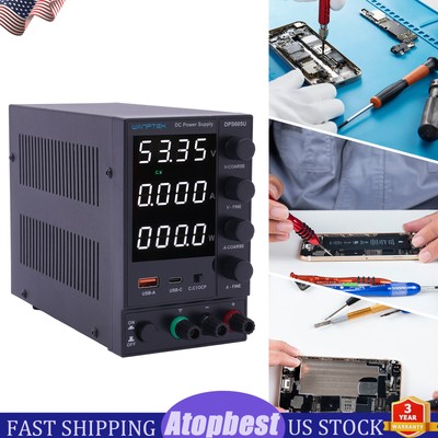 60V 5A DC Power Supply Bench Variable Adjustable Switching Regulated 4 Digits