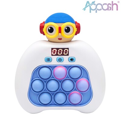 Fast Push Pop It Game Decompression Sensory Quick Push for Kids & Adults[White]