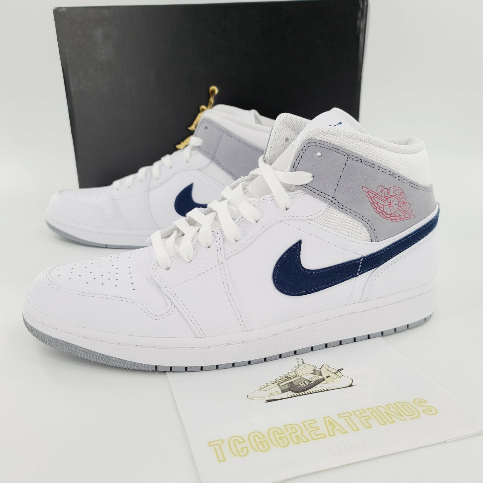 新品Nike Air Jordan 1 青/白　US8.5 エアジョーダン1 MID 青 白 28.5cm