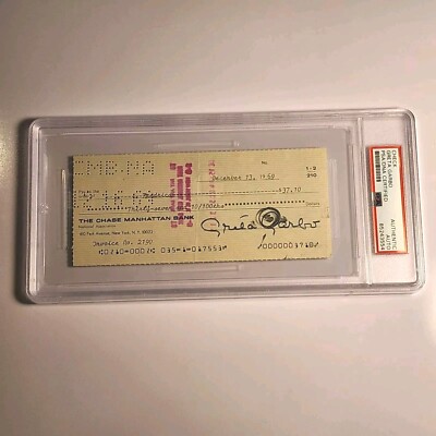 Greta Garbo Signed Check PSA DNA Actress Autograph Auto COA Hollywood Rare
