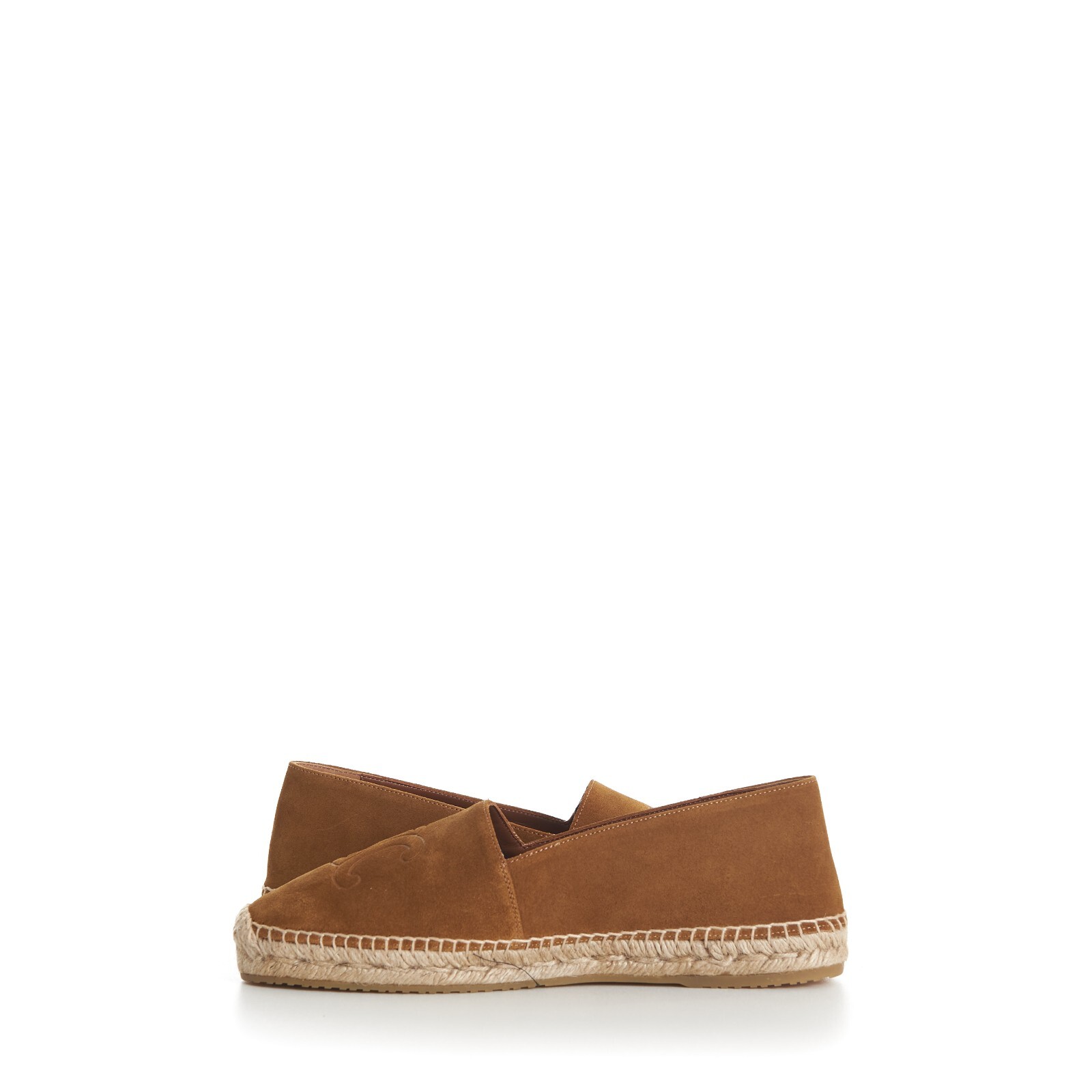 Pre-owned Celine 730$ Men's Espadrilles - Havana Brown Suede, Triomphe Monogram