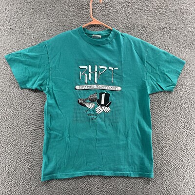 VINTAGE Computer Programming T Shirt Men Extra Large Blue Graphic Single Stitch