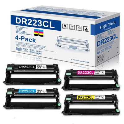 DR223CL Drum Unit Set 4 Pack Replacement for Brother DR-223CL DR223 Drum MFC...