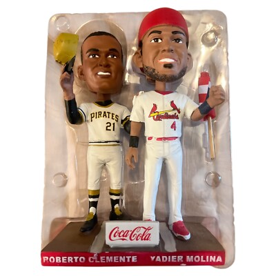 Cardinals Yadier Molina Double Bobblehead Clemente Pirates SGA 5-10-19 In Box