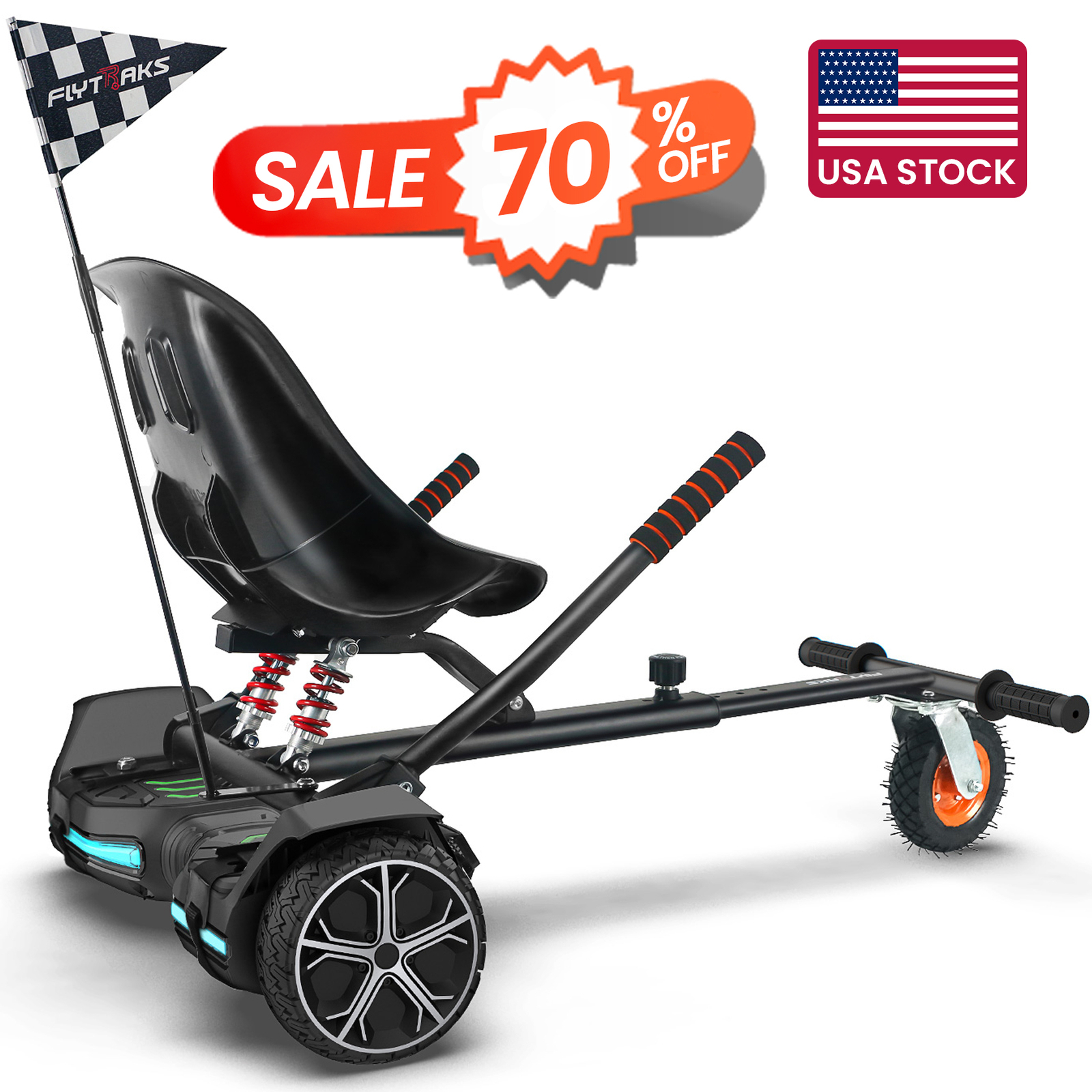 Go Kart Attachment W/ Shock Absorption Adjustable For Sale！