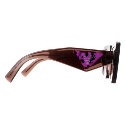 Pre-owned Prada Sunglasses Pr23ys 17o60b Brown Transparent Light Brown
