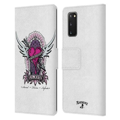 OFFICIAL ALCHEMY GOTHIC WING LEATHER BOOK WALLET CASE COVER FOR SAMSUNG PHONES 2
