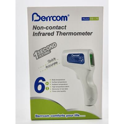 Berrcom Infrared Forehead Non-contact Digital Thermometer 1 Second Testing