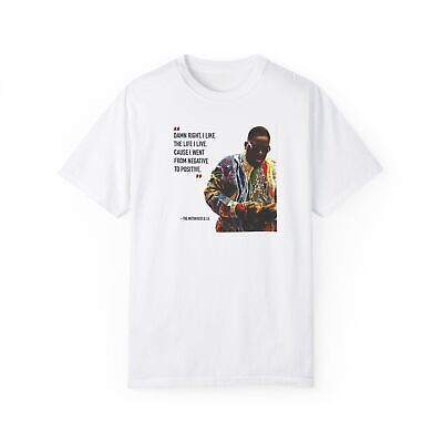 Notorious BIG Biggie Smalls ''From Negative to Positive'' Garment-Dyed T-shirt