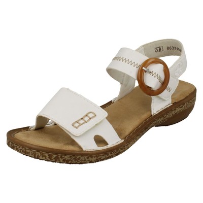 Ladies Rieker Casual Everyday Synthetic Hook & Loop Sunny Summer Sandals 628Z3