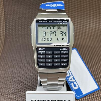 Casio DBC-32D-1A Databank Digital Calculator Stainless Steel