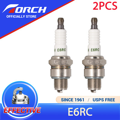 2PCS Genuine TORCH E6RC Copper Core Spark Plug Replace for NGK BR6HSA/ BR6HS