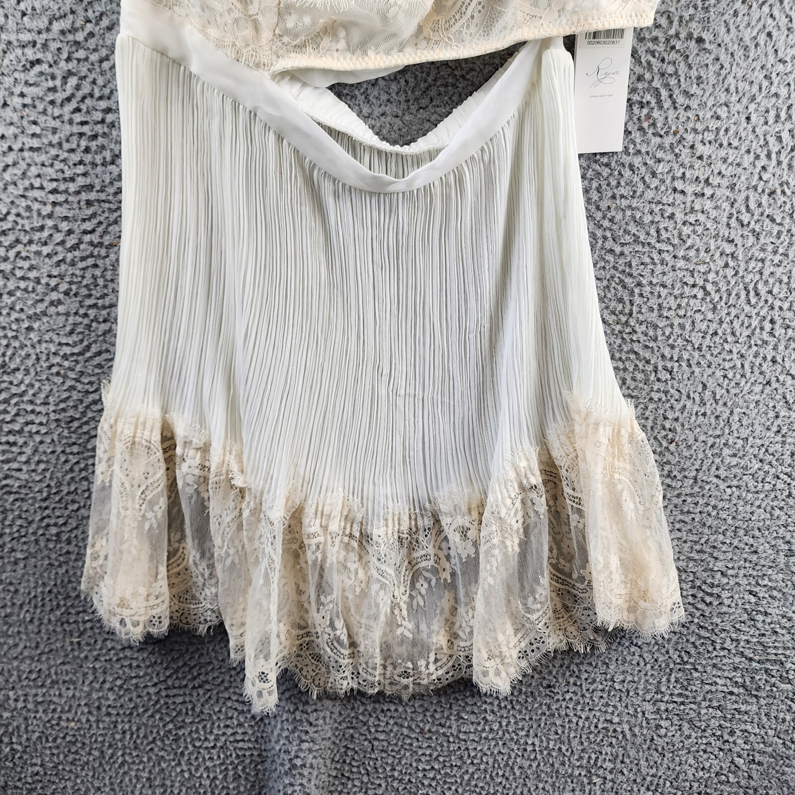 Rya Collection Anniversary Chemise Women's M Ivory/Beige Sleeveless Tie Detail - Picture 4 of 12