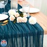 6 Pack Cheesecloth Table Runner ,10FT Cheese Cloth Table Runner for Wedding Decor, 35x120inch Rustic Gauze Boho Table Runners for Wedding Party Bridal Shower Easter Table Decoration (Teal)