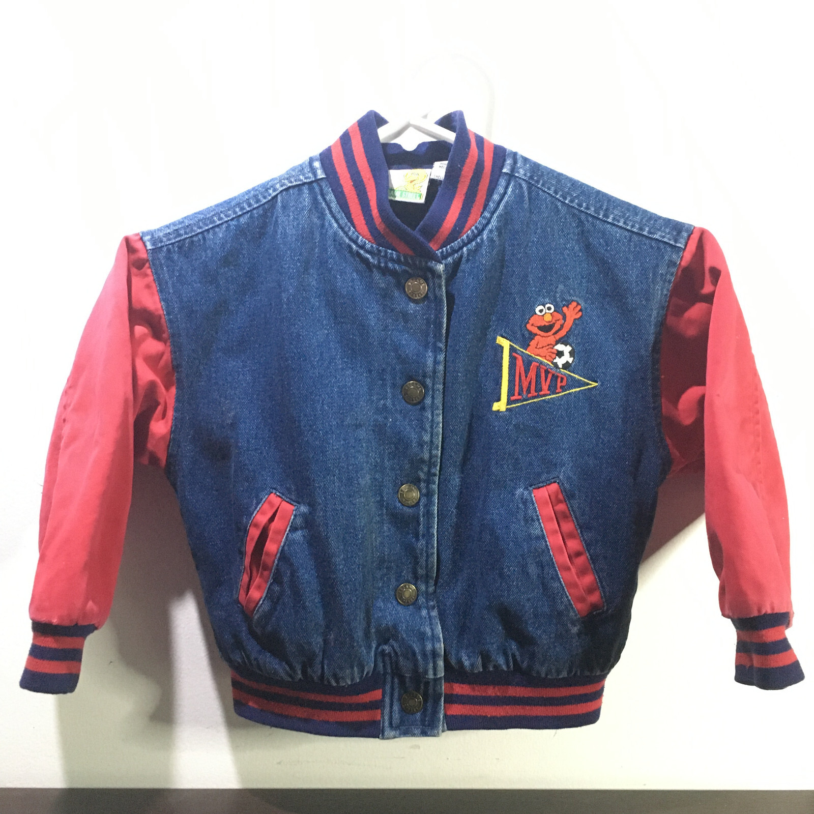 Vintage Sesame Street Elmo MVP Varisty Jacket US Size 3T