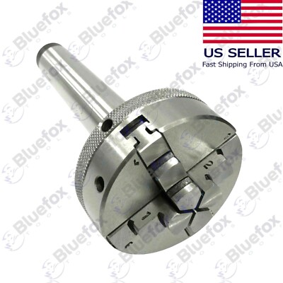 4 Jaw 65mm Self Centering Chuck M14x1 Thread & MT3 Arbor 3MT Drawbar M12x1.75