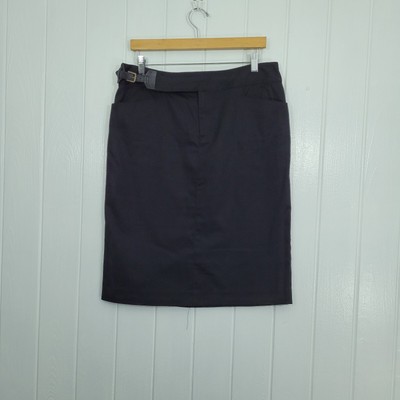 Lauren Ralph Lauren Women's Size 10 Black Pencil Skirt with Side Belt & Buckle