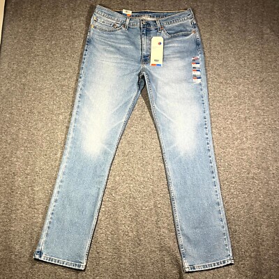 New Levi's 511 Original Slim Fit Flex Stretch Light Blue Jeans Men's Size 34x32