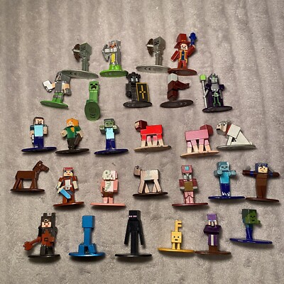 Minecraft Nano Metalfigs Minecraft Set of 28 Die Cast Collectible Figures...
