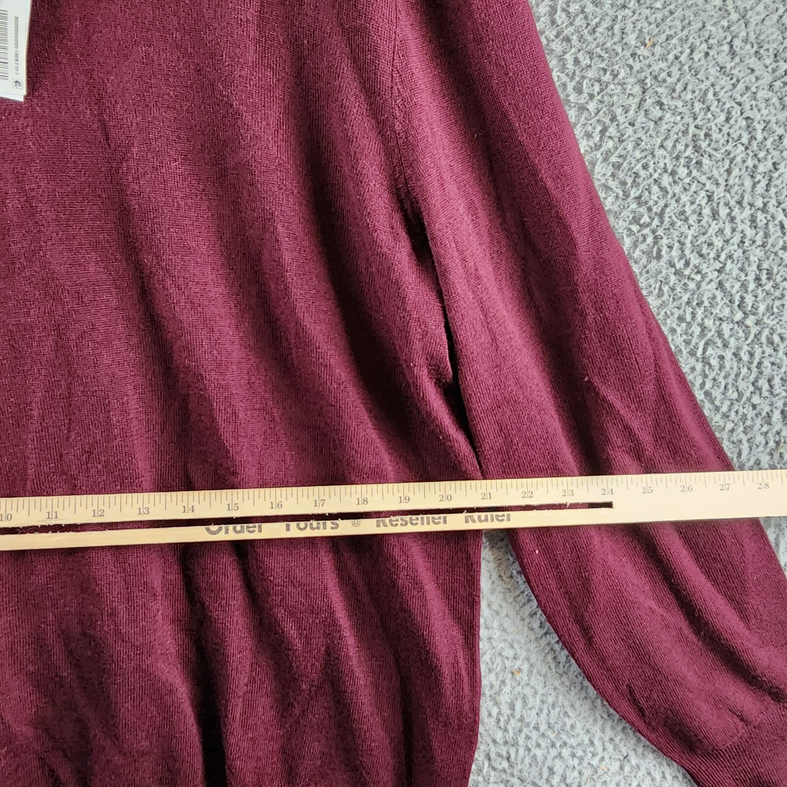 Club Room Solid V-Neck Merino Wool Blend Sweater Men's XXL Maroon Long Sleeve - Picture 8 of 15