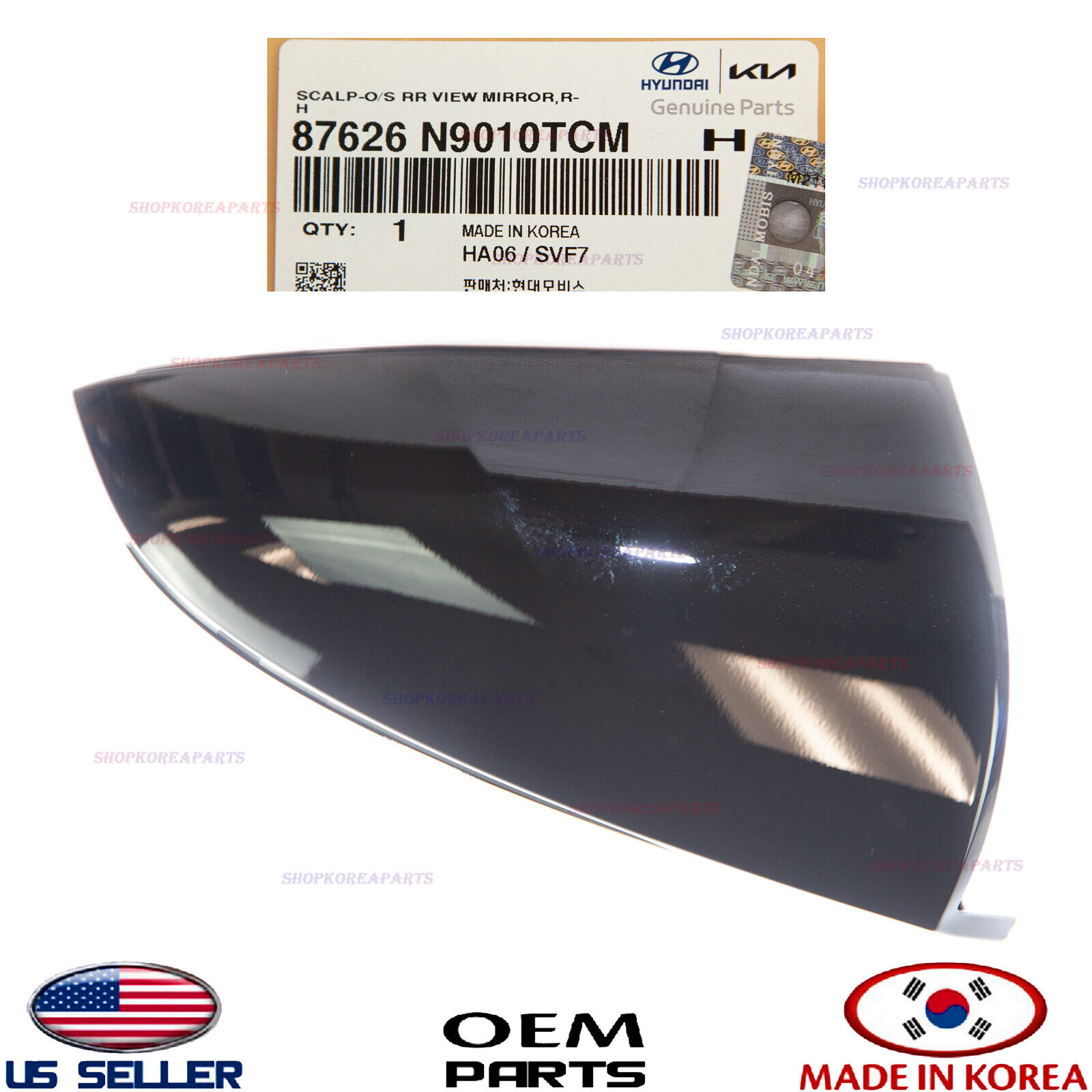 Genuine BLACK Outside Mirror Cover RIGHT Passenger Side ⭐OEM⭐ TUCSON 2022-2024 Genuine BLACK Outside Mirror Cover RIGHT Passenger Side ⭐OEM⭐ TUCSON 2022-2024