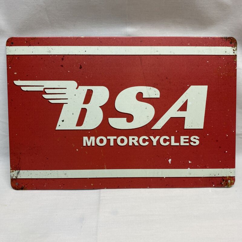 BSA Motorcycles Vintage Style Metal Sign Thunderbolt Empire Star Silver Star