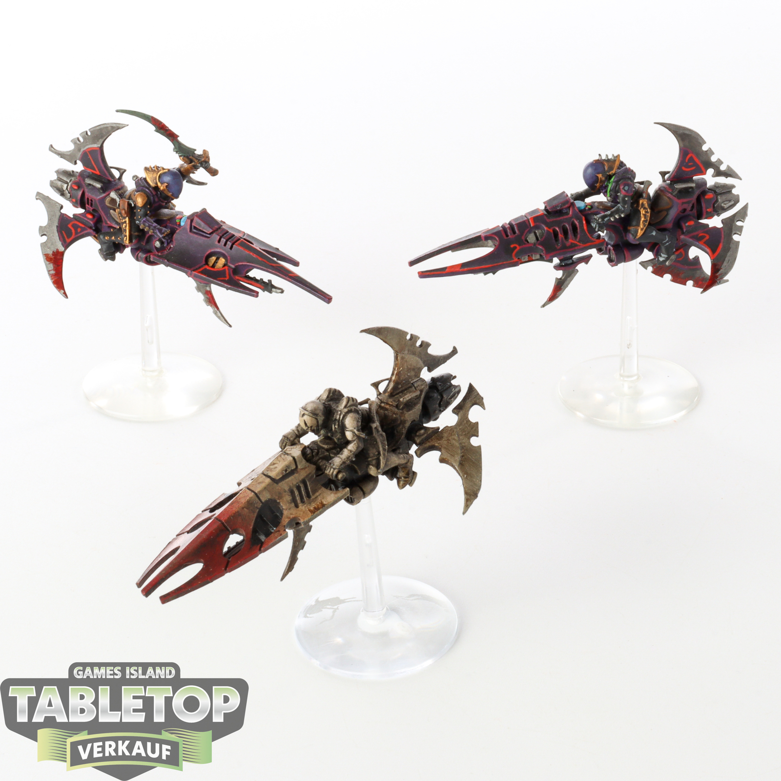 Drukhari - 3x Reavers - bemalt