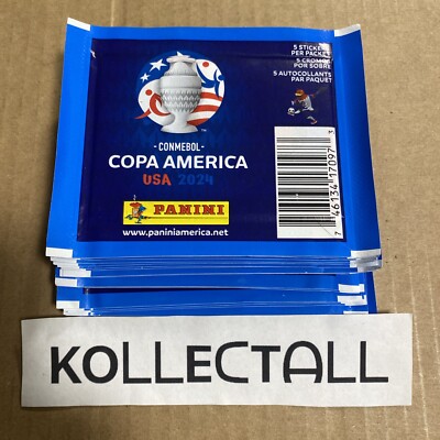 PANINI : Copa America 2024, 25 Sticker Packs Included, US Version, New & Sealed
