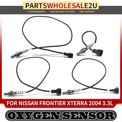 4x Upstream & Downstream O2 Oxygen Sensor for Nissan Frontier Xterra 2004 3.3L