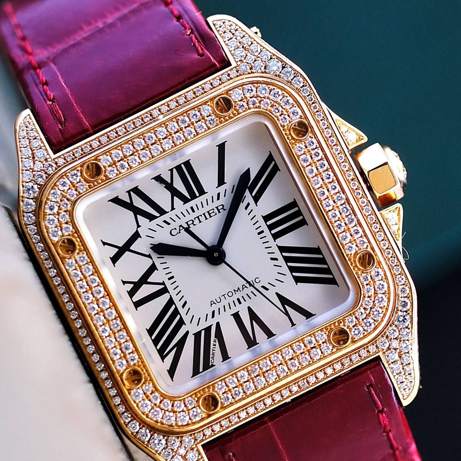 cartier santos 100 rose gold
