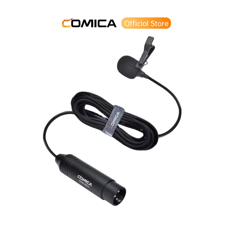 CVM-V02C 1.8Meters Lapel Microphone Lavalier Microphone XLR Cardioid Wired Mic F
